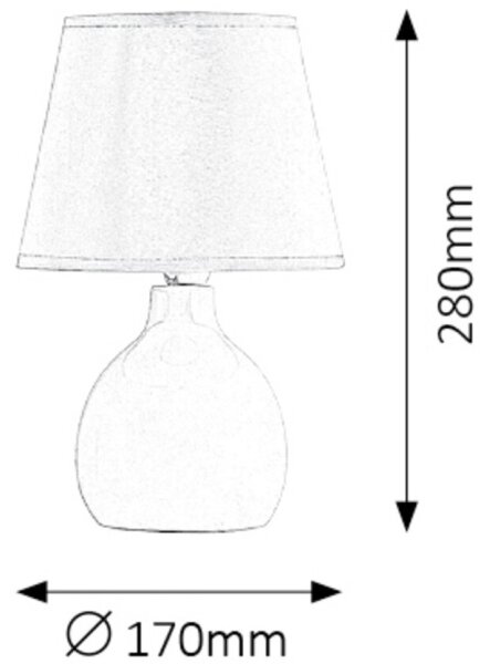 Rabalux 4478 - Lampă de masă INGRID 1xE14/40W/230V