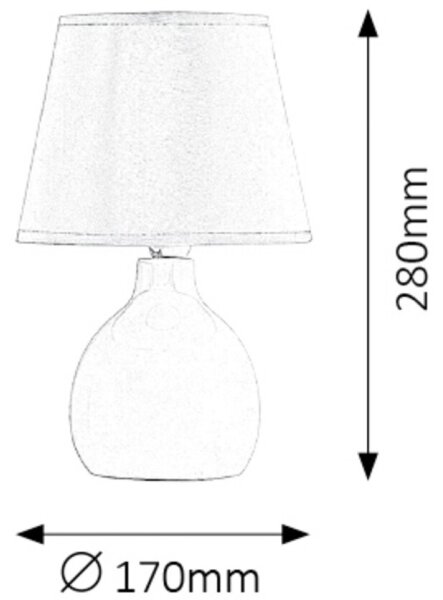 Rabalux 4477 - Lampă de masă INGRID 1xE14/40W/230V