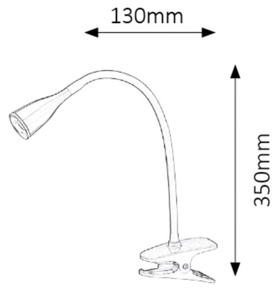 Rabalux 4196 - Lampă de birou LED JEFF cu clemă, LED/4,5W/230V, albă