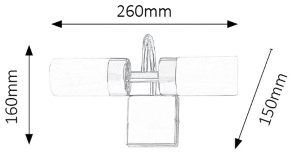 Rabalux 5746 - Iluminat oglindă baie LED BETTY 2xLED/4W/230V bronz