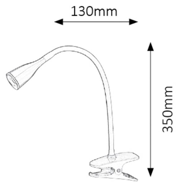 Rabalux 4197 - Lampă de birou LED cu clemă JEFF LED/4,5W/230V neagră