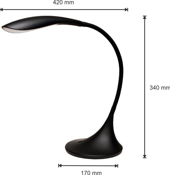 LED Lampă de masă VELA LED/6,5W/230V negru