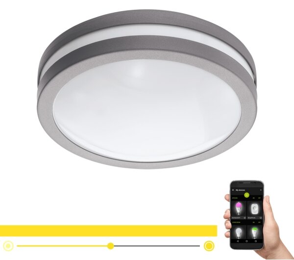 Eglo 33572 - Corp de iluminat LED reglabil pentru baie LOCANA-C, 14W/230V, IP44, argintiu