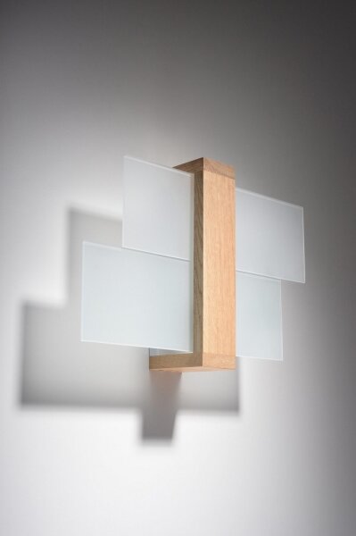 Aplică perete FENIKS 1 1xE27/60W/230V natural lemn