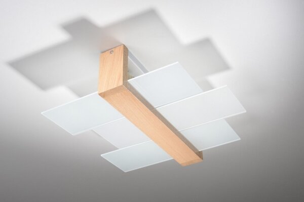 Plafonieră FENIKS 2 2xE27/60W/230V natural lemn