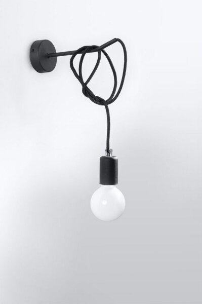 Aplică perete EDISON 1xE27/60W/230V negru
