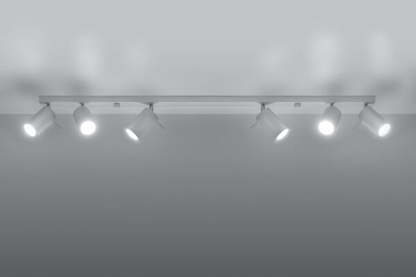 Lampă spot RING 6L 6xGU10/40W/230V alb