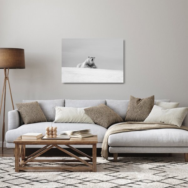 Tablou pe sticlă - Ursul polar (70x50 cm)