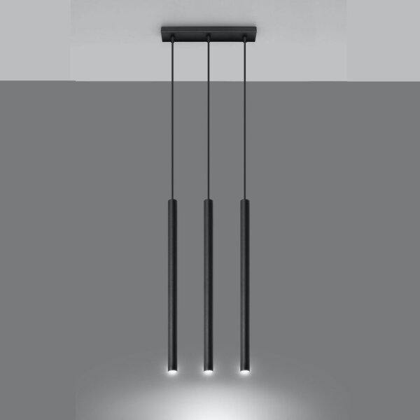 Lustră pe cablu PASTELO 3 3xG9/12W/230V negru