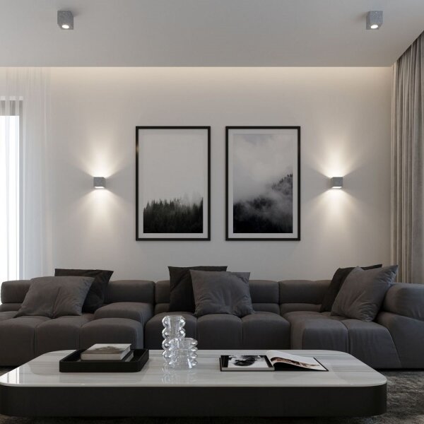 Aplică perete QUAD 1xG9/40W/230V beton