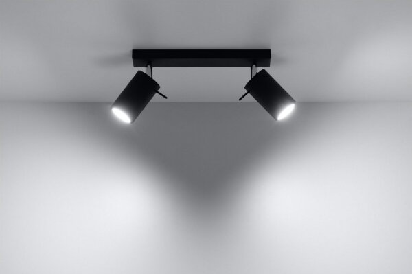 Lampă spot RING 2 2xGU10/40W/230V negru