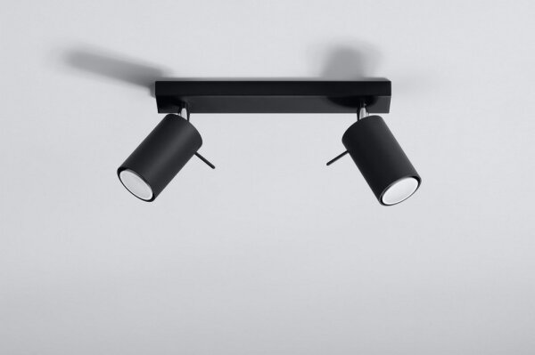 Lampă spot RING 2 2xGU10/40W/230V negru