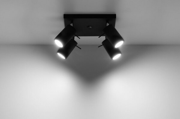 Lampă spot RING 4 4xGU10/40W/230V negru