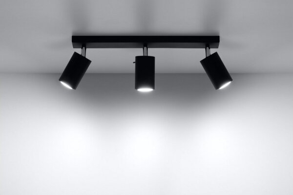 Lampă spot RING 3 3xGU10/40W/230V negru