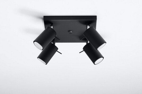 Lampă spot RING 4 4xGU10/40W/230V negru