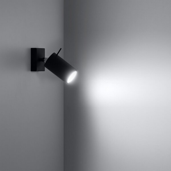 Aplică perete spot RING 1xGU10/40W/230V negru