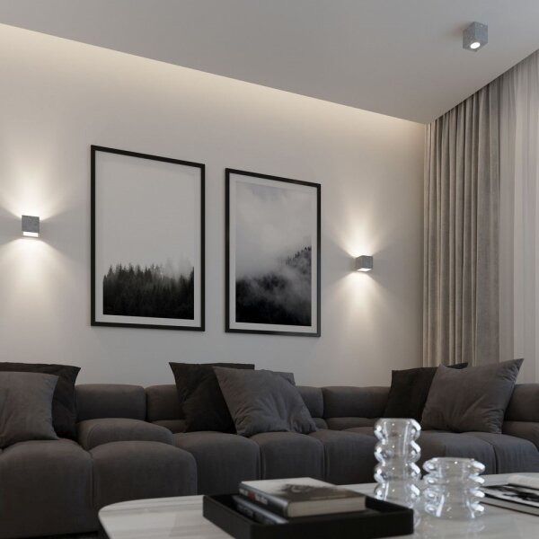 Aplică perete QUAD 1xG9/40W/230V beton