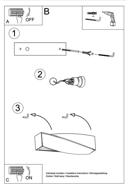 Aplică perete SIGMA MINI 1xE27/60W/230V alb