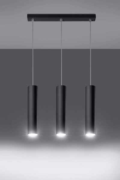 Lustră pe cablu LAGOS 3 3xGU10/40W/230V negru