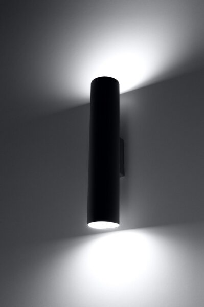 Aplică perete LAGOS 2 2xGU10/40W/230V negru