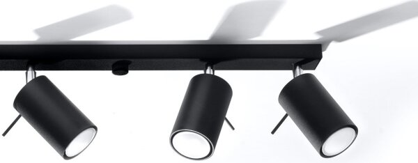 Lampă spot RING 6L 6xGU10/40W/230V negru