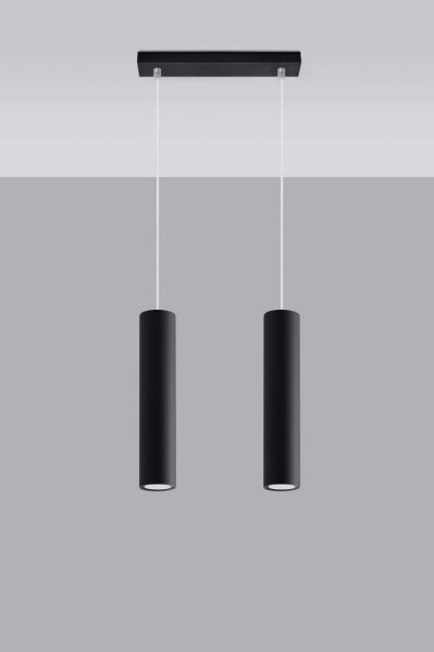 Lustră pe cablu LAGOS 2 2xGU10/40W/230V negru
