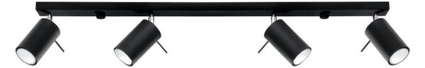 Lampă spot RING 4L 4xGU10/40W/230V negru