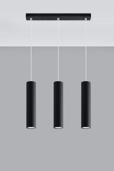 Lustră pe cablu LAGOS 3 3xGU10/40W/230V negru