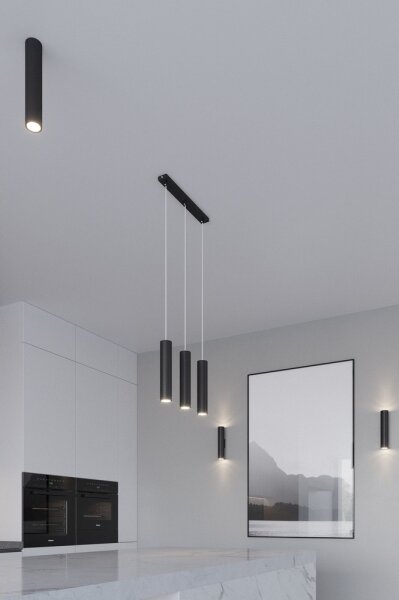 Lustră pe cablu LAGOS 2 2xGU10/40W/230V negru
