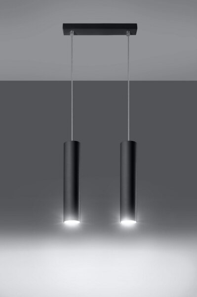 Lustră pe cablu LAGOS 2 2xGU10/40W/230V negru