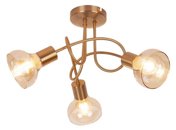 Rabalux 5548 - Lustră aplicată HOLLY 3xE14/40W/230V auriu