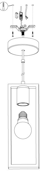 Eglo 49473 - Lustră pe cablu LITTLETON 1xE27/60W/230V