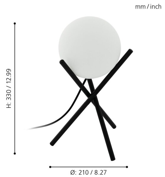 Eglo 97333 - Lampă de masă CASTELLATO 1xE14/28W/230V