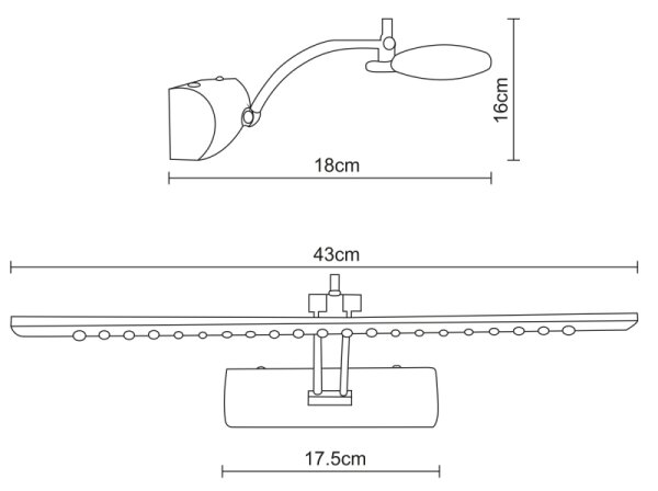 GLOBO 78301 - Aplică LED pentru tablouri PICTURE LED/3W/230V