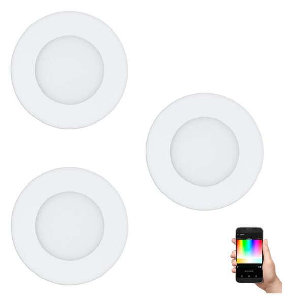 Eglo 32881-Set 3x spoturi LED RGB reglabile încastrate FUEVA-C LED/3W/230V