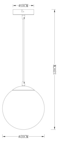 Globo 15851 - Lustră pe cablu VARUS 1xE27/40W/230V