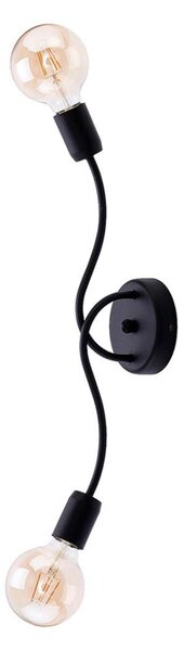 Jupiter 1672 - Aplică perete LUCE 2xE27/60W/230V negru