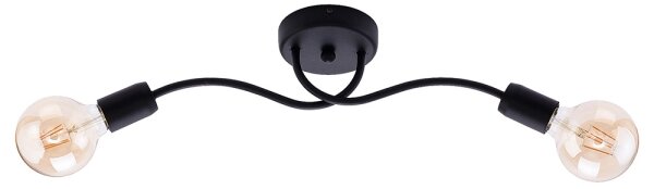 Jupiter 1672 - Aplică perete LUCE 2xE27/60W/230V negru