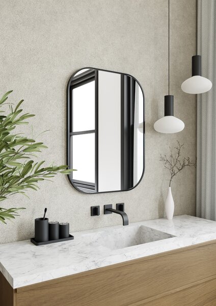 Dubiel Vitrum Luis oglindă 40x60 cm oval negru 5905241012827