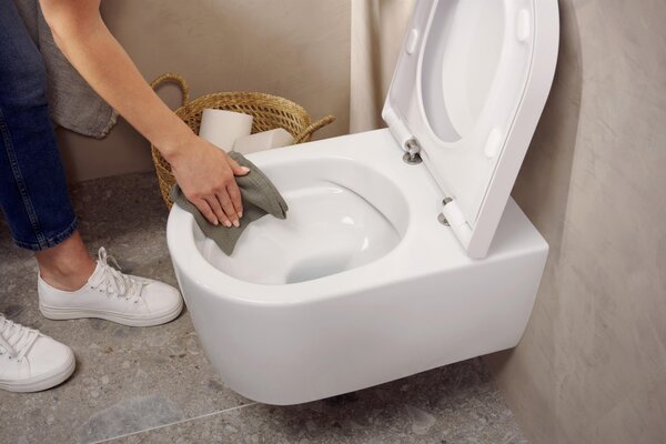 Hansgrohe EluPura S vas wc cu capac soft-close agăţat fără margine alb 62021450