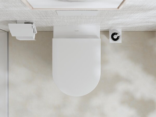 Hansgrohe EluPura S vas wc cu capac soft-close agăţat fără margine alb 62021450
