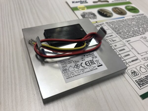 Kanlux 27370 - Aplică LED pentru scară APUS cu senzor, 0,8 W, 12 V, 3000 K