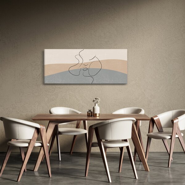 Tablou - Sărut de linie de artă (120x50 cm)