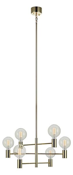 Markslöjd 106418 - Lustră pe tijă CAPITAL 6xE27/60W/230V alamă
