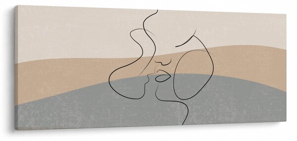 Tablou - Sărut de linie de artă (120x50 cm)