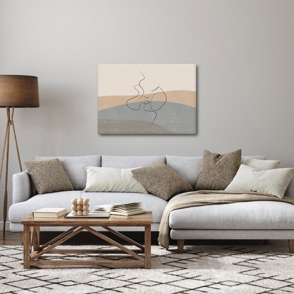 Tablou - Sărut de linie de artă (70x50 cm)