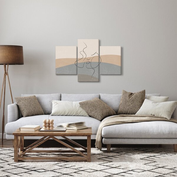 Tablou - Sărut de linie de artă (90x60 cm)