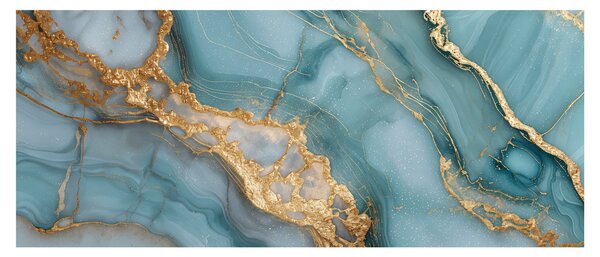 Tablou - Marmură turcoaz (120x50 cm)