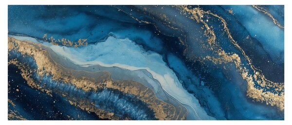 Tablou - Abstracție marmură albastră (120x50 cm)