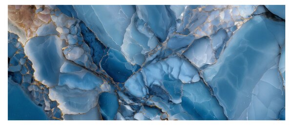 Tablou - Marmură albastră fragmentată (120x50 cm)